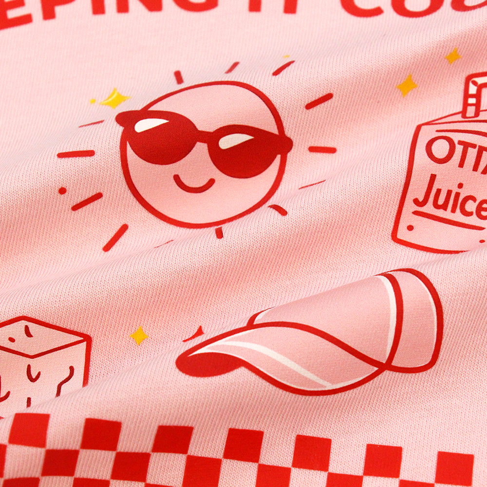 Pink Keeping It Cool T-Shirt on model — OTTA Kids