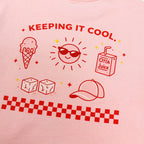 Pink Keeping It Cool T-Shirt detail — OTTA Kids