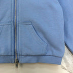 Kids Zip Hoodie Blue hood detail — OTTA Kids