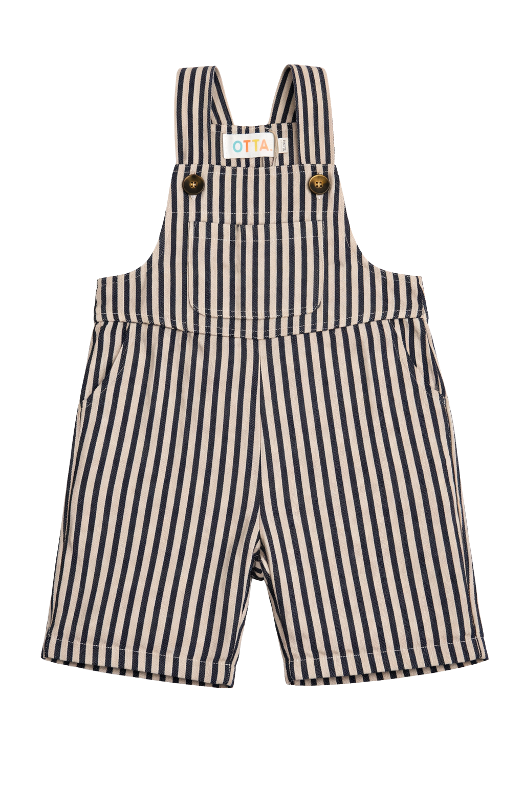 Striped Dungarees Crop Fit — OTTA Kids