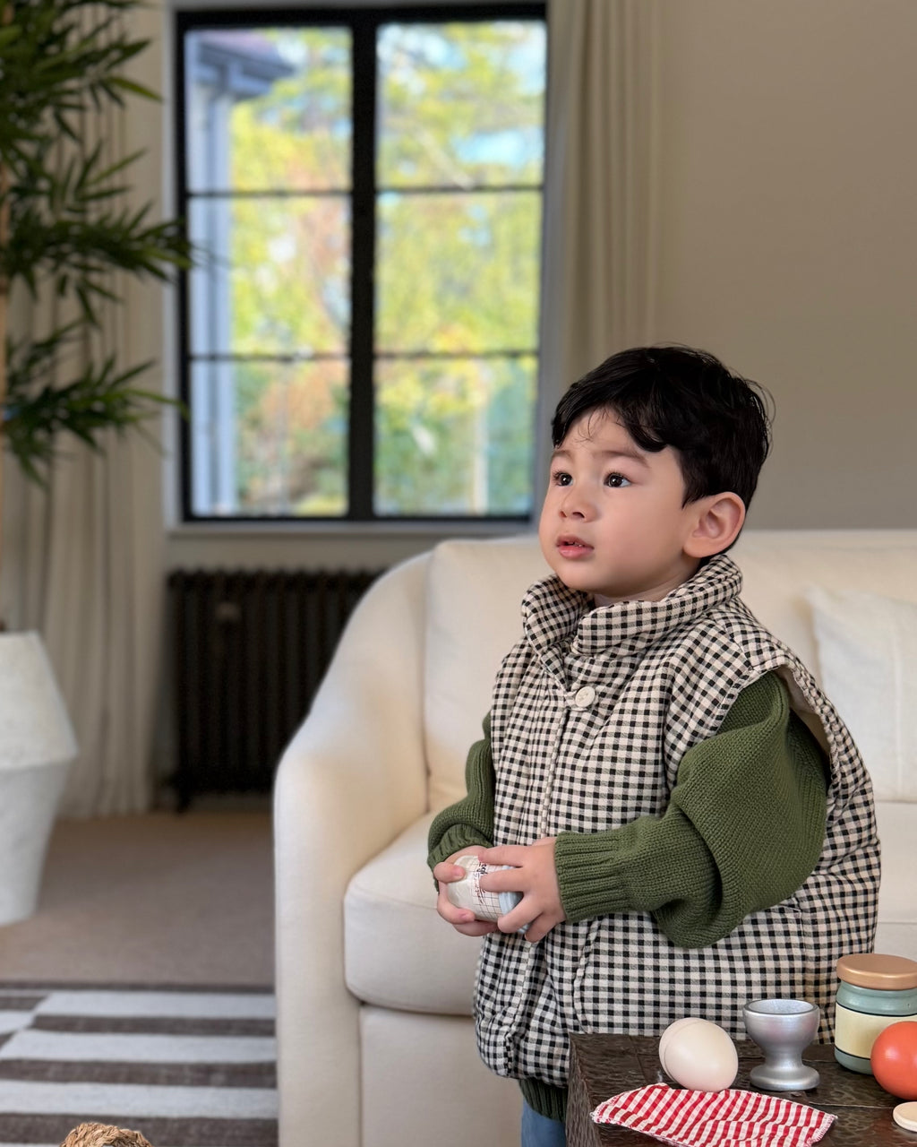 Gingham Gilet- ‘An Oversized Fit’