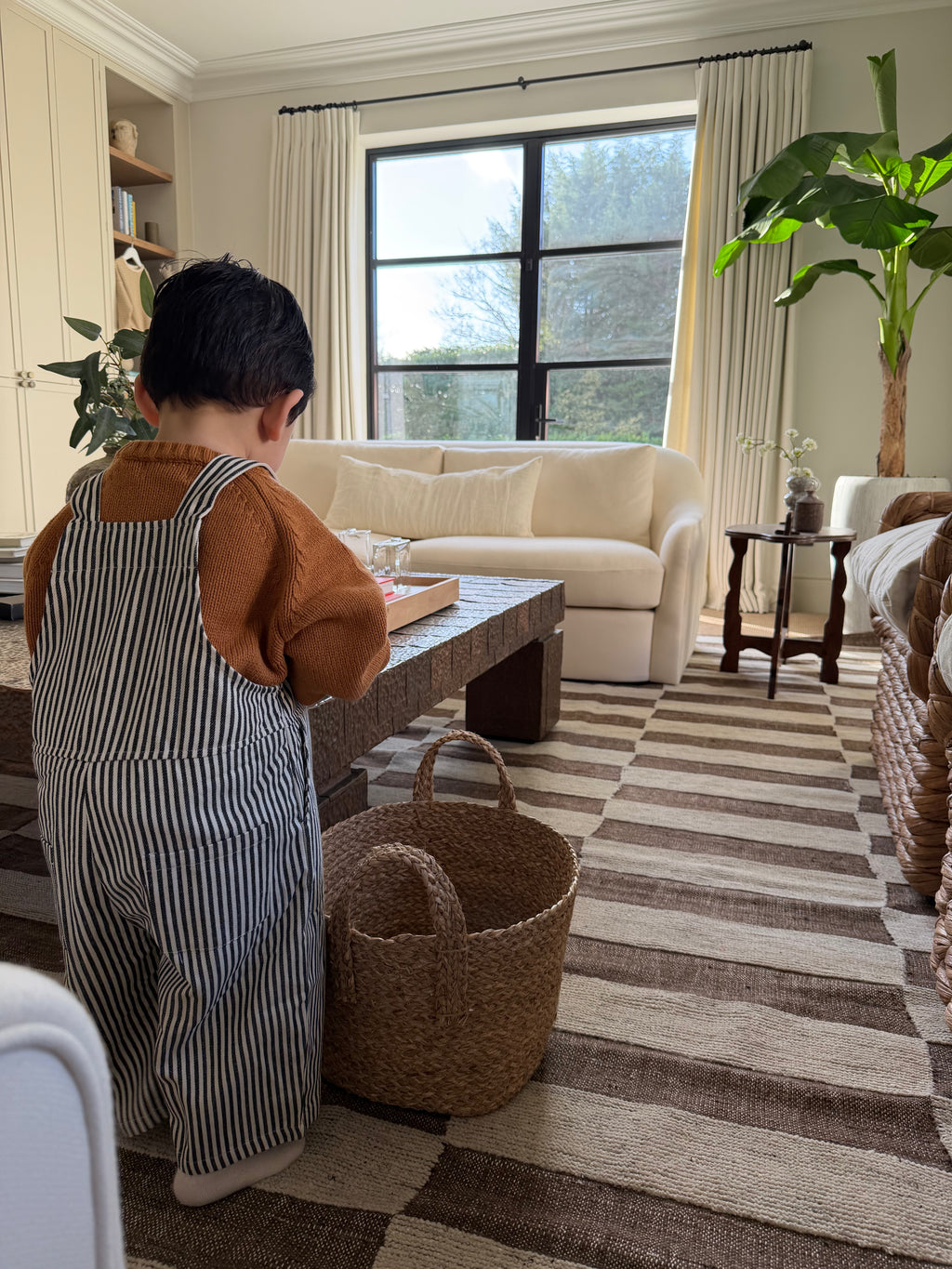 Striped Dungarees - "A Cool Crop Fit"