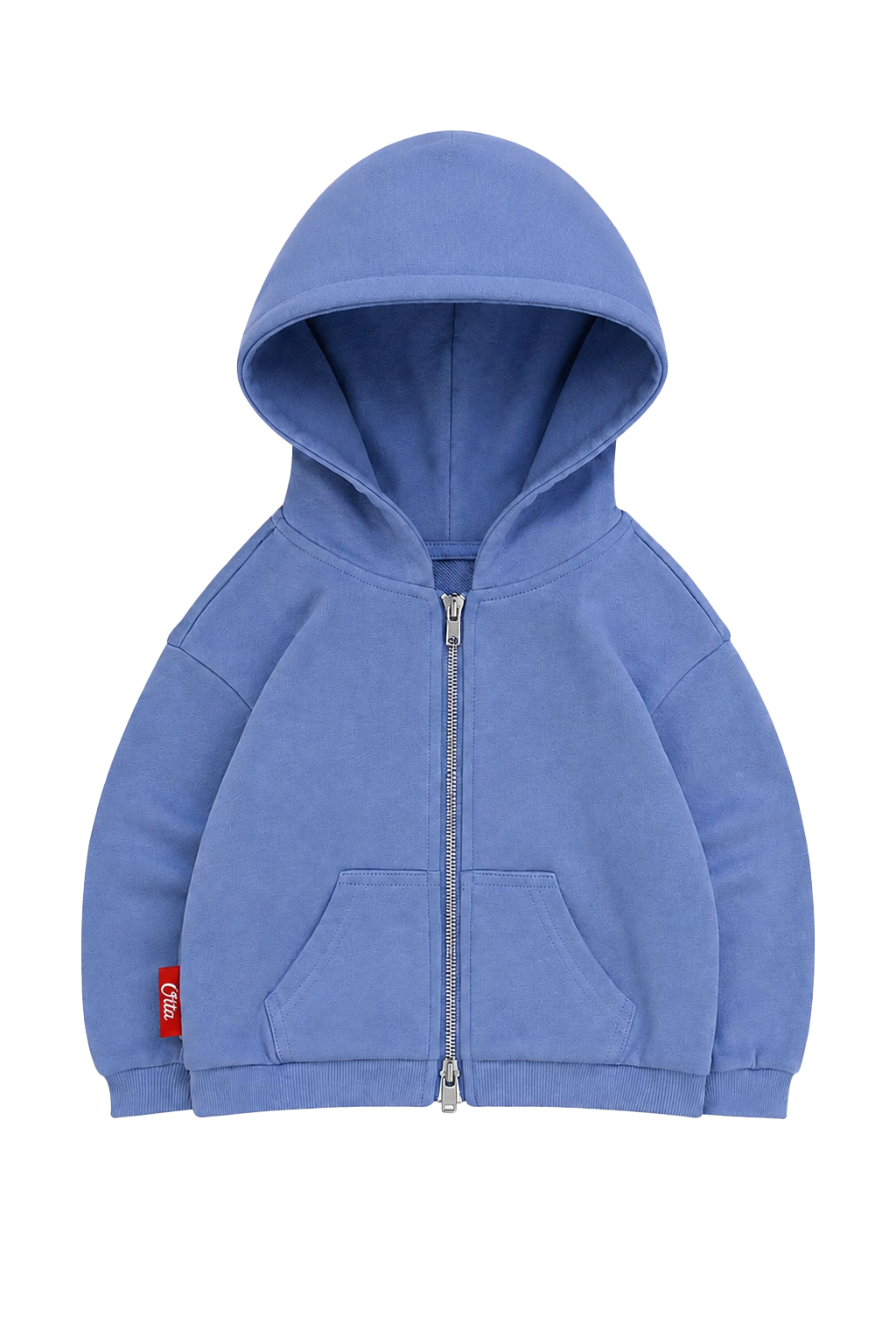 Double Zip Hoodie Blue