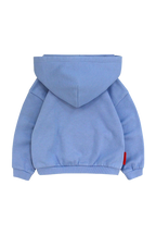 Double Zip Hoodie Blue