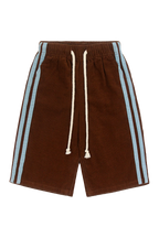 Cord Trousers Brown & Blue Stripe