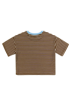 Striped T-Shirt Brown & Blue