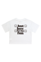 T-Shirt 'Just Here for the Fun' White